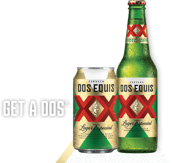 Dos Equis Bottle and Can