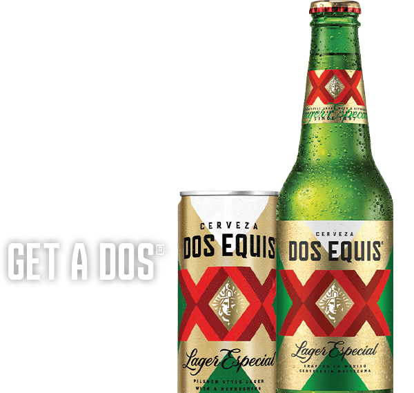 Dos Equis Bottle and Can