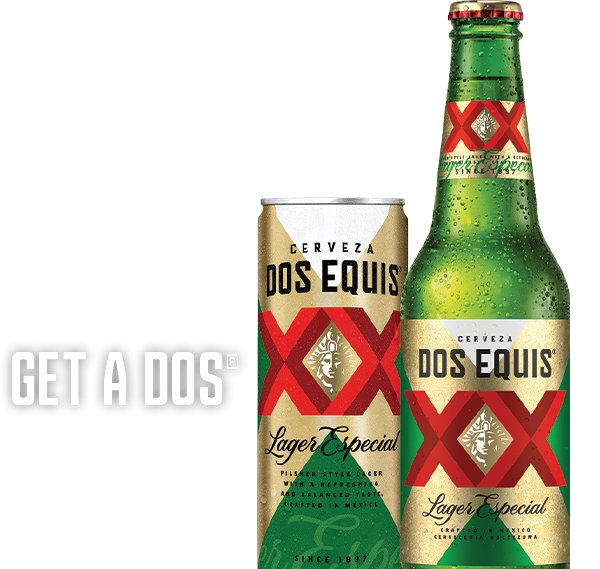 Dos Equis Bottle and Can